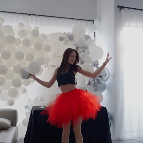 Vista 2 de Falda tutú para mujer de los años 50 para adultos, faldas de ballet vintage para baile de burbujas para disfraces de fiesta de cosplay