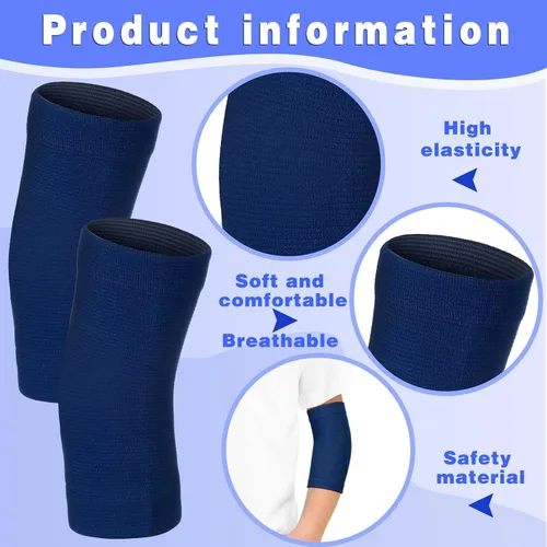 Vista 4 de Lenwen 4 Pares de Coderas de Codo para Niños, Manga de Compresión de Brazo, Manga de Protección de Codo Tejida para Gimnasio, Protectores para Niños