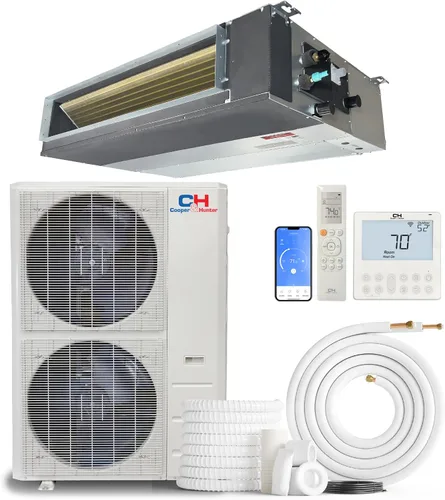 Vista 11 de Cooper & Hunter Sistema de aire acondicionado/calefacción mini split de conducto delgado oculto de 9,000 BTU, bomba de agua incorporada, precargada