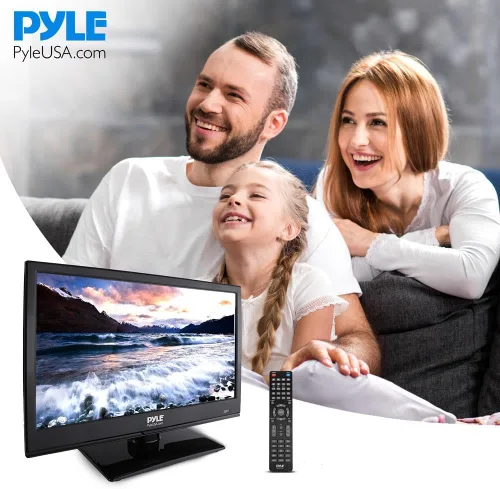 Vista 8 de Pyle Televisión LED RV de 15.6 pulgadas 1080p - Monitor de pantalla plana delgado FHD pequeño TV con HDMI, RCA, combo de disco multimedia/DVD