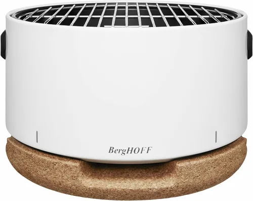 Vista 6 de BergHOFF LEO - Parrilla portátil para barbacoa de mesa con base resistente al calor, correa fácil de transportar y asas desmontables, elementos Negro