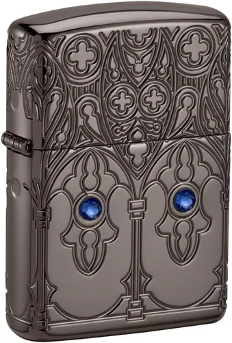 Vista 15 de Zippo Encendedor de Bolsillo de Latón Armor Pulido con Diseño de Ondas de Lujo