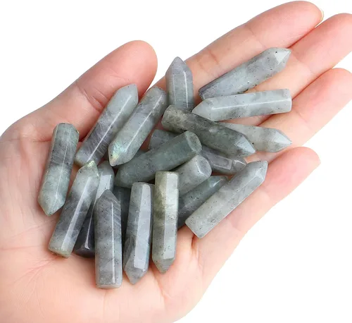 Vista 15 de QINJIEJIE Aventurina Verde 20 Piezas Juego de Piedras de Cristales Curativos Varitas a Granel Torres de Cristal Natural de Bolsillo Surtidas