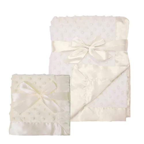 Vista 11 de American Baby Company Heavenly - Manta de recepción de felpilla suave (30 x 40 pulgadas), diseño de 2 capas con lunares minky y satén sedoso, rosa