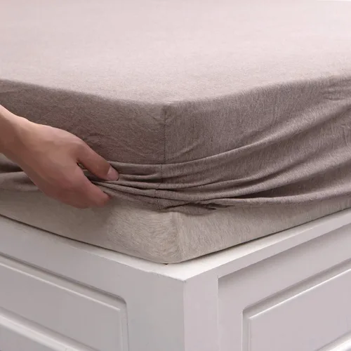 Vista 15 de PURE ERA Sábana bajera ajustable de algodón de punto de jersey (sin sábana encimera ni fundas de almohada) con bolsillo profundo de hasta 15 a 20