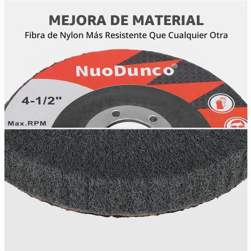 Vista 6 de Paquete de 10 discos de solapa de 600 granos para amoladora angular de 4 1/2 pulgadas, accesorio de amoladora angular, rueda de pulido de acero