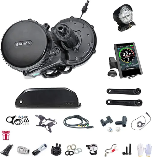 Vista 12 de BAFANG BBSHD 48V/52V 500W 750W 1000W Kit de transmisión media con batería opcional BBS01 BBS02 8FUN Kit de conversión DIY con pantalla LCD y plato