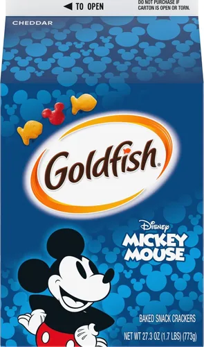 Vista 34 de Goldfish Galletas de queso cheddar, horneadas con grano entero, caja de 27.3 onzas