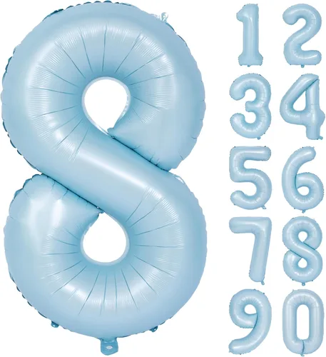 Vista 167 de Globos de 40 pulgadas con números de caramelo, papel de aluminio de helio, globos de látex de Mylar para fiesta de cumpleaños, decoración digital 0