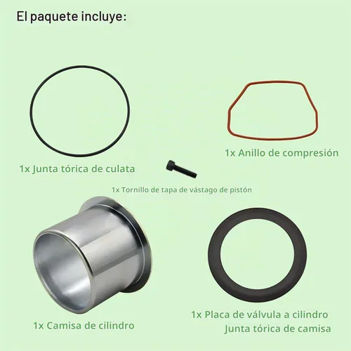 Vista 2 de K-0650 Kit de anillo de cilindro para compresor de aire compatible con cable Craftsman DeVilbiss Porter, reemplaza K-0058 KK-4835 KK-5081