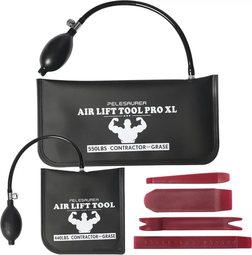 Vista 8 de Bolsa de aire en forma de cuña 2 piezas, espaciador de aire inflable con palancas, kit de bomba de aire en forma de cuña de grado comercial