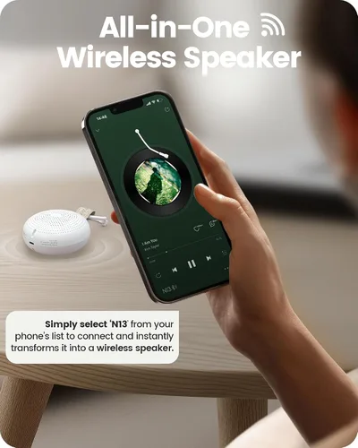 Vista 6 de Glocusent Máquina de sonido portátil para bebés, niños y adultos, 62 sonidos y altavoz de 5 W, máquina de ruido blanco para dormir, máquina