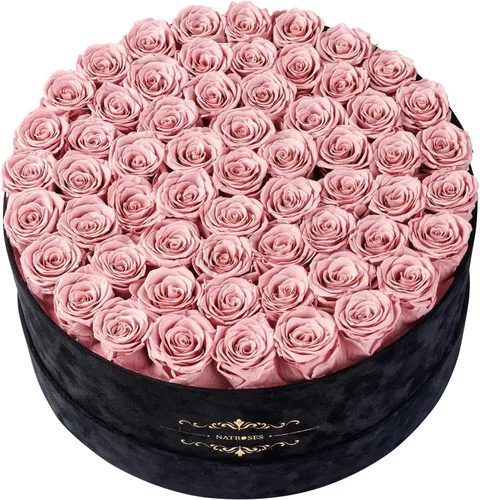 Vista 8 de 27 rosas preservadas en una caja de flores para entrega, regalos