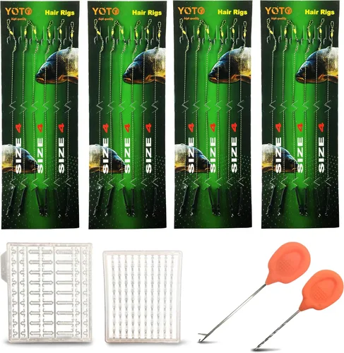 Vista 9 de YOTO Equipo de pesca de carpa, 24 piezas, equipo de pesca de carpa con gancho ancho de hueco, kit de pesca de carpa con accesorios de carpa, 24