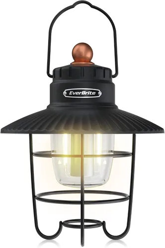 Vista 8 de Linterna de camping LED EverBrite, linterna recargable USB C con 3 modos de luz, linternas vintage para exteriores con función de banco de energía