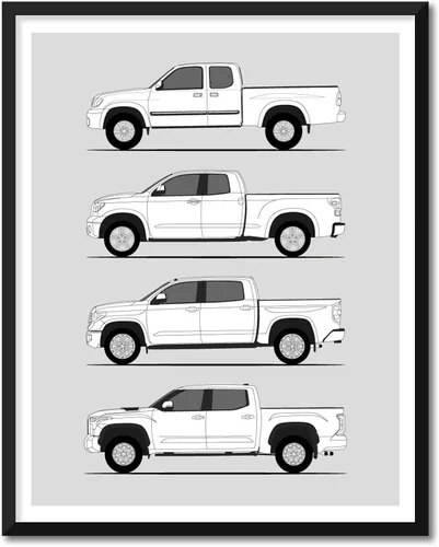 Vista 10 de Idea Network Póster hecho a mano compatible con Toyota Corolla Print Wall Art Decoración hecha a mano del Corolla Sprinter Generations History
