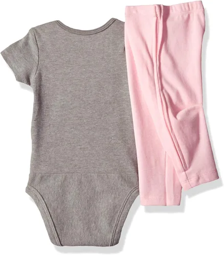 Vista 2 de Hanes Conjunto unisex de pantalones con cremallera y sudadera de punto con capucha y manga corta para bebé