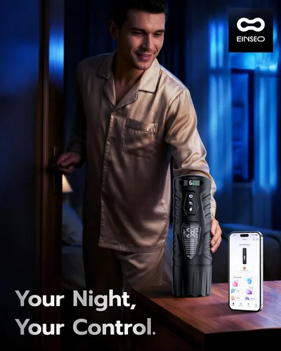 Vista 2 de EINSEO AI Sync Masturbador Masculino Juguetes Sexuales para Hombres - Juguetes Sexuales Masculinos para Adultos con 7 Modos de Empuje y 7 Modos