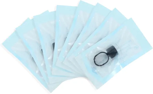 Vista 4 de KingWei KingWei - 50 anillos de tinta, 50 anillos de pegamento de pigmento microblading con cápsulas de tinta de esponja, extensiones de maquillaje