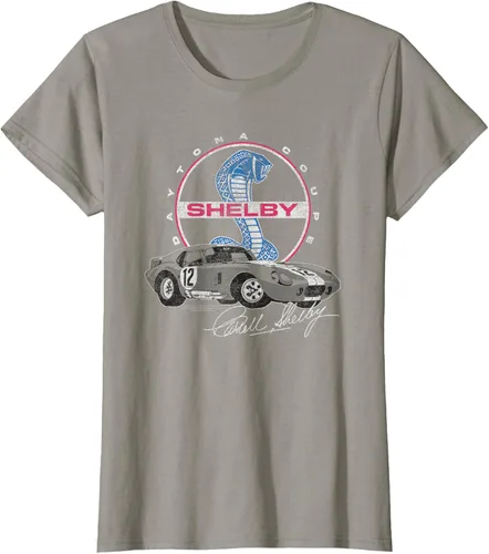 Vista 14 de Carroll Shelby Daytona Coupe Circle Logo Camiseta, Gris