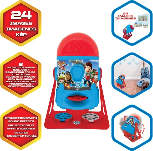 Vista 3 de LEXiBOOK Paw Patrol - Mis Historias Cobran Vida - Proyector de Historias con Sonidos, Temporizador y Folleto, Azul/Rojo