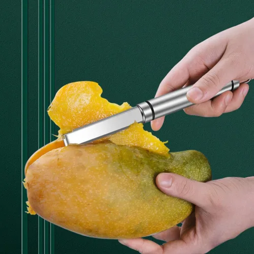 Vista 9 de Kichvoe Removedor de núcleo de mango de acero inoxidable para cortar y extraer núcleos sin esfuerzo, herramienta esencial de cocina para disfrutar