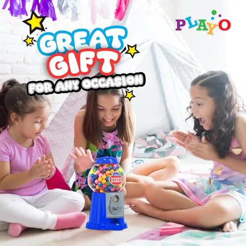 Vista 3 de Máquina de chicles para niños de 8.5" - Máquina de chicle que funciona con monedas y alcancía de juguete - Dispensador de máquina de dulces incluye
