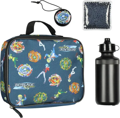 Vista 6 de Intimo Juego de 5 cajas de almuerzo con mochila escolar, Beyblade Burst 5pc, Classic