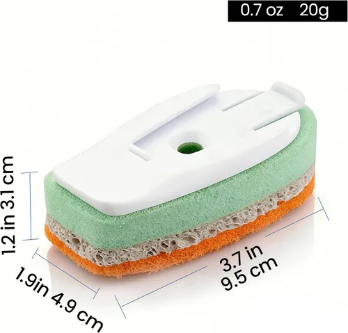Vista 6 de Gourmet Easy Dishwand Sponge Refills for Soap Dispenser, Non-Scratch, 3Pack 3-pack Refills