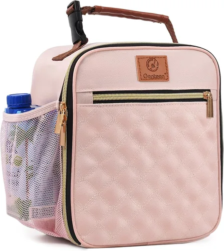Vista 15 de Genteen Lonchera Bolsa de almuerzo reutilizable para hombres, mujeres, niños y adultos, bolsa de almuerzo aislada impermeable, lonchera enfriadora