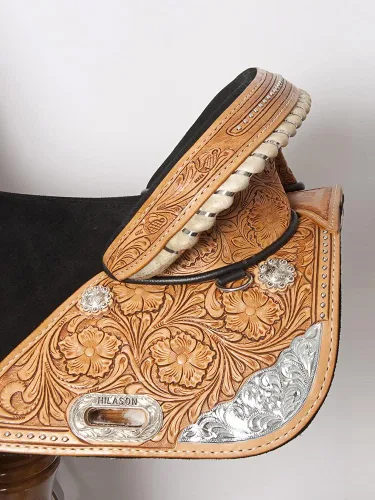 Vista 5 de HILASON Western Treeless Trail Barrel Saddle Tan Leather