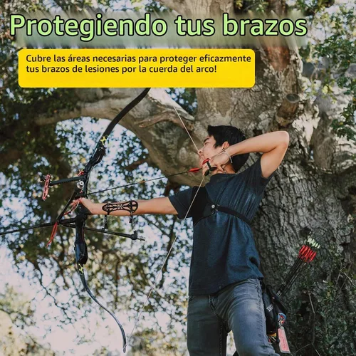 Vista 6 de SPG Protector de brazo de tiro con arco, ajustable, profesional, protector de antebrazo, para adultos, jóvenes, hombres, mujeres, competición, tiro
