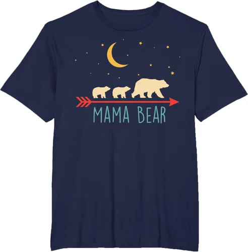 Vista 15 de Camiseta de mamá oso con 2 cachorros de dos veces Blessed Mama Bear, Negro, S