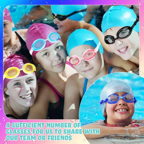 Vista 6 de Macarrie 30 gafas de natación para niños a granel, regalos para niños y niñas, para piscina, surf, buceo