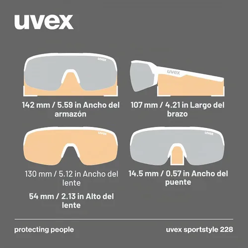 Vista 8 de Uvex Uvex Sportstyle 228 - Gafas deportivas unisex (paquete de 1)