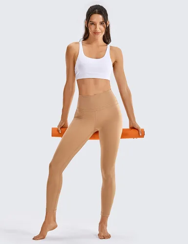 Vista 3 de CRZ YOGA pantalones deportivos de yoga de talle alto para mujer, con sensación de desnudez, mallas para yoga y entrenamiento de 25 pulgadas