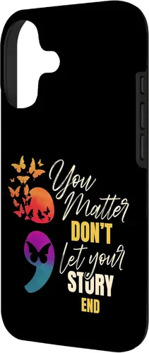 Vista 2 de Semicolon Mental Health Awareness Prevention Case for iPhone 17