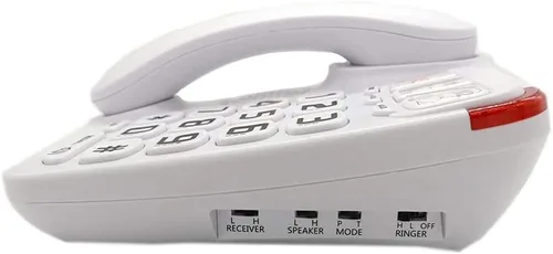 Vista 8 de Teléfono con cable de botón grande para personas mayores, teléfono amplificado grande para ancianos con altavoz, marcación rápida programable