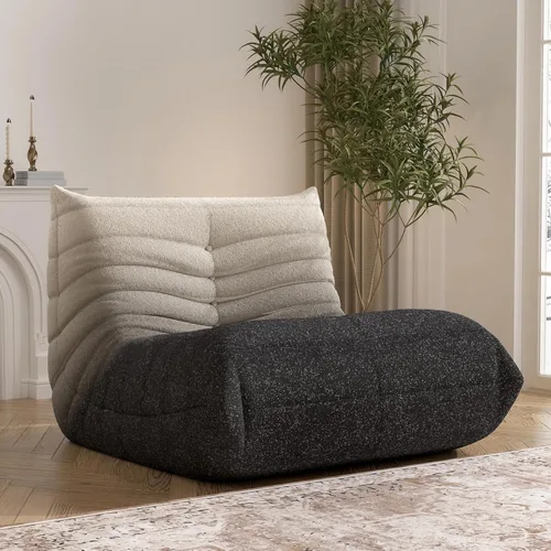 Vista 20 de YVDNHP Puf de espuma viscoelástica, sofá Fireside Togo con almohada
