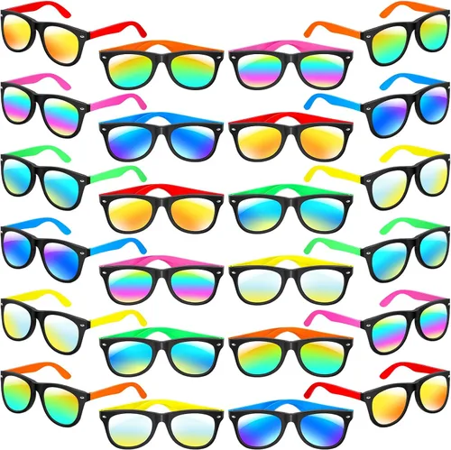 Vista 6 de Gafas de sol para niños a granel, gafas de sol de neón con protección UV400 para niños, niños y niñas, recuerdos de fiesta para niños, suministros