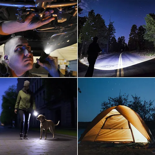 Vista 7 de Linternas LED de alto lúmenes, linterna pequeña, impermeable, luz de flash de enfoque ajustable para exteriores, emergencia, accesorios tácticos