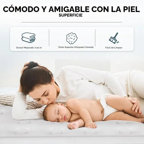 Vista 5 de nalone Colchón de aire tamaño individual con bomba integrada, colchón inflable, cama de aire portátil de elevación de 18 pulgadas, colchones