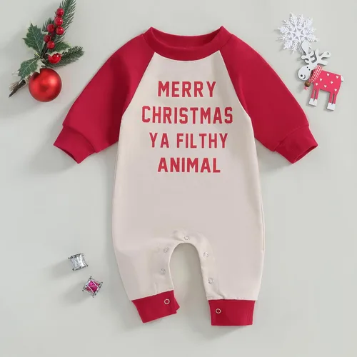 Vista 37 de FYBITBO Ropa de bebé niño niña Santa manga larga mono mameluco recién nacido primera Navidad traje de una pieza