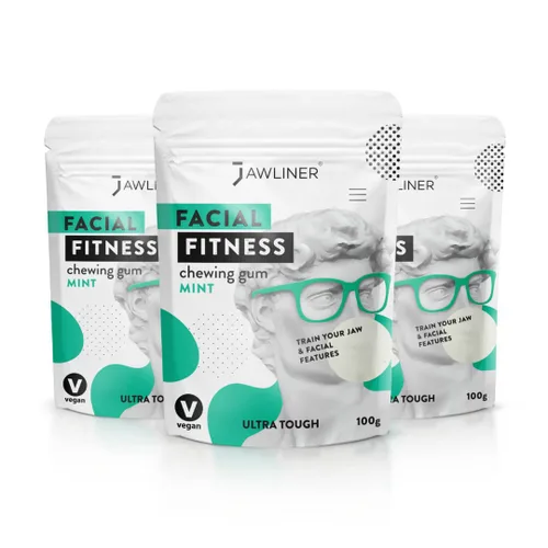 Vista 15 de Jawliner® - Pioneros de la goma de mandíbula artesanal más resistente 15 veces más dura, incluye 12 semanas de entrenamiento - Goma sin azúcar sabor