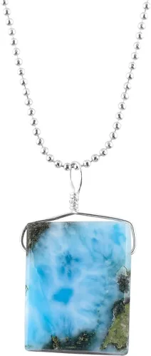 Vista 21 de Collar con colgante delicado de piedras preciosas multicolor