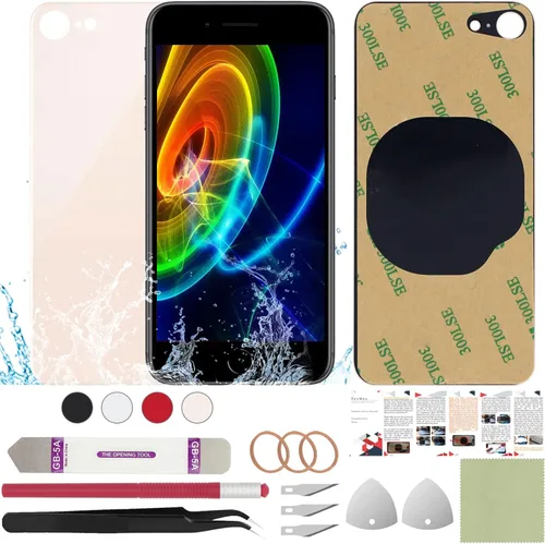 Vista 12 de Funda trasera de repuesto compatible con iPhone 8 de 4.7" + Herramientas profesionales (Gris espacial) Incluye herramientas profesionales, cinta