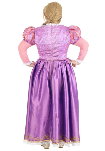 Vista 8 de Disfraz Premium de Rapunzel para Mujer Talla Plus Multicolor