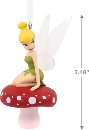 Vista 4 de Hallmark Disney Tinker Bell on Mushroom Adorno navideño