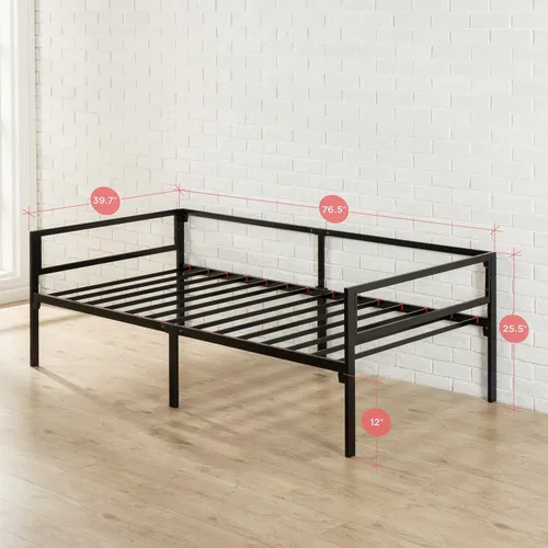 Vista 2 de Zinus Quick Lock cama de día doble con listón de apoyo de acero
