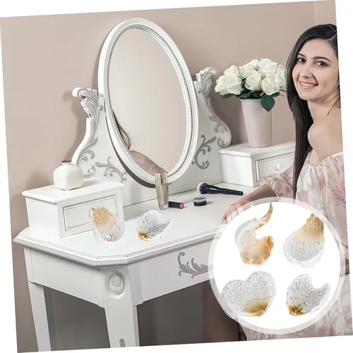 Vista 6 de Holibanna 4pcs jewelry display tray bracelet display stand vanity decor table top decor resin trinket tray jewelry tray jewelry dish Resin Crafts
